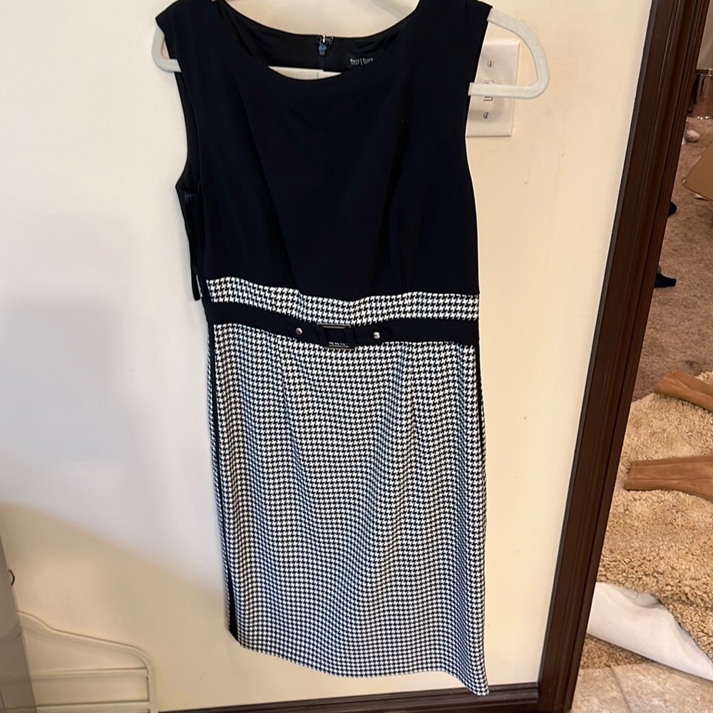WHBM houndstooth & black dress-very classic.